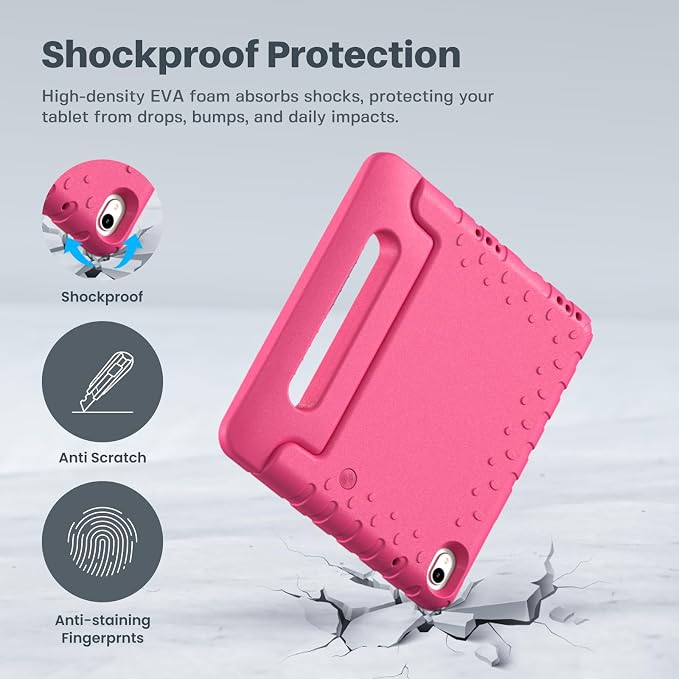 Kids Case for Onn 8 inch Tablet Case Gen 4 2024 (Model:100135923) | Foldable handle highly durable odorless and easy to install suitable for children's learning and play.
