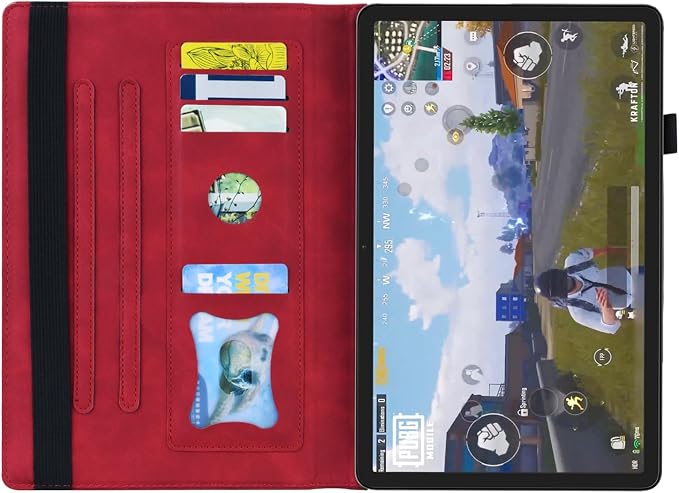 Folio Cover for Amazon Fire Max 11 2023 (13th Generation) Techcircle PU Leather Multi-Angle Stand Flexible TPU Back Shell Protective Case with Pen Holder &amp Front Pocket for Fire Max 11 Tablet Bl
