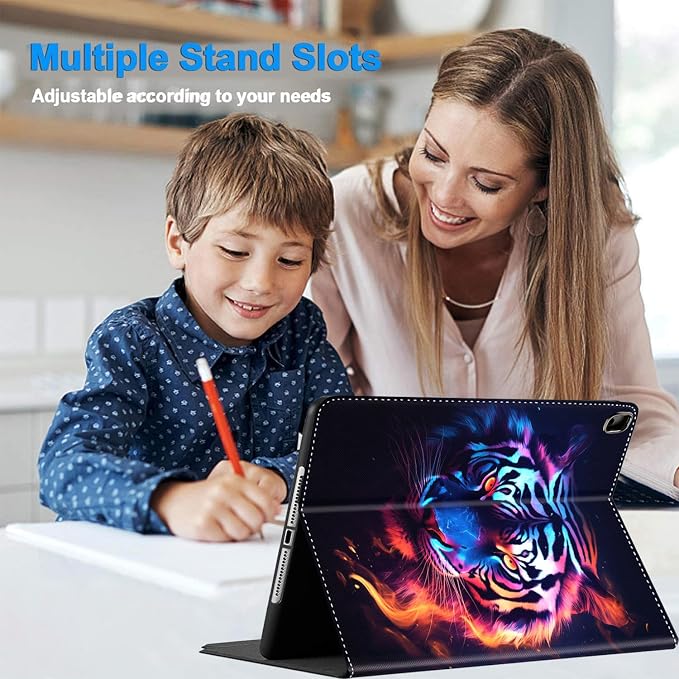 Case for iPad Pro 11 Inch 2022/2021/2020 (4th/3rd/2nd Gen) for iPad Air 5th / 4th Generation 10.9 Inch (2022/2020) Durable Shockproof Protective Cover，Black Woman Queen Afro Design
