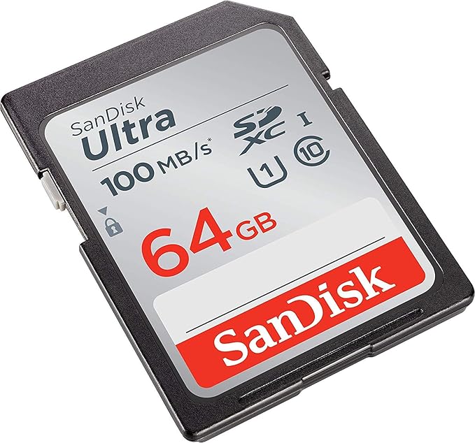 SanDisk 64GB SD Ultra Memory Card SDXC for Sony Cybershot Black/Silver 20.1 MP, DSCW800 Digital Camera (SDSDUNR-064G-GN6IN) Bundle with (1) Everything But Stromboli Memory Card Reader