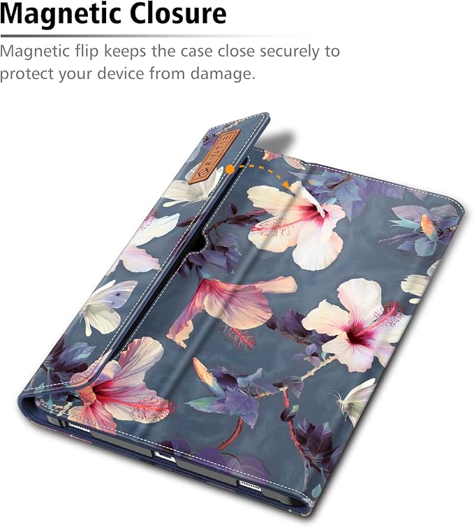 Fintie Portfolio Case for Samsung Galaxy Tab S8/Tab S7 11 Inch | Multiple Angles Business Cover with Pocket Built-in S Pen Holder Auto Sleep/Wake Dreamy Marble