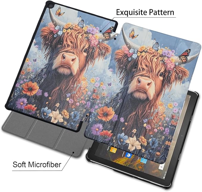 Case for Amazon Fire HD 10 Tablet 7th / 9th Generation 2017/2019 Release American Football Lightweight PU Leather Folding Stand Cover with Auto Wake/Sleep