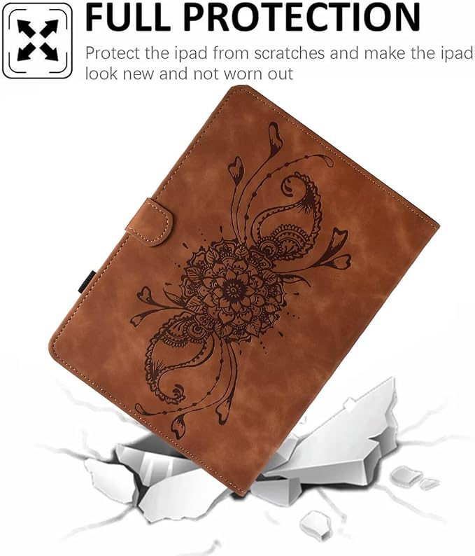 Case for Kindle Fire HD 10 &amp Fire HD 10 Plus 13th/11th Generation 2023 2021 | Synthetic Leather Flip Folio Stand Cover with Auto Wake/Sleep for Kindle Fire HD 10 &amp Fire HD 10 Plus Beach
