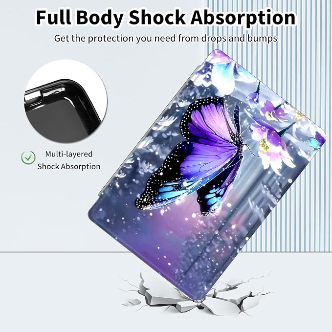 for Samsung Galaxy Tab A9 Plus Case 11 Inch 2024 2023 (SM-X210/X216/X218)360 Degree Rotating Smart Cover Case with Auto Sleep/Wake-Beautiful Highland Cow