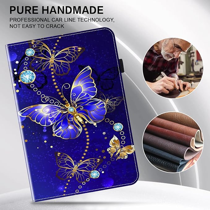 Case for Samsung Galaxy Tab A 10.1 2019 Model SM-T510/T515/T517 Stylus Holder Flip Wallet Leather Shockproof Cover for Galaxy Tab A SM-T510 Case Bicolor Marble