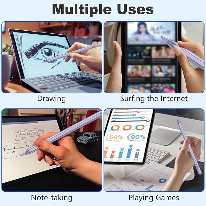 COO Universal Active Stylus Pen for iOS Android &amp Samsung Touch Screens | Smart Digital Stylus for Lenovo/Vivo/Mi/HUAWEI Tablets iPhone/Samsung/Pixel Phones for Drawing&ampWriting Gradient Blu