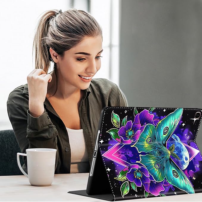 Case for New iPad (A16) 11th Generation 11 Inch 2025for iPad 10th Generation 2022 10.9 Inch Multi-Angle Stand Smart Cover Shockproof with Auto Wake/Sleep ，Starry Sky
