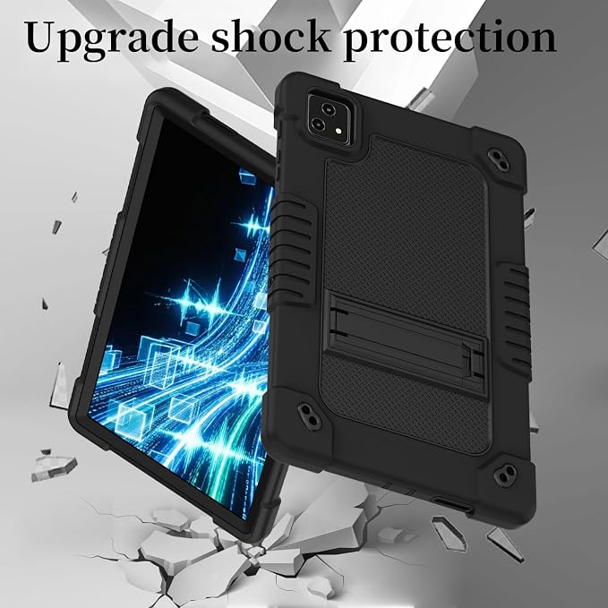 for Revvl Tab 5G Tablet Case 10.36 inch 2023for T-Mobile Revvl Tab 5G Tablet CaseHeavy Duty Shockproof Cover with Strap Kickstand for T-Mobile Revvl Tab 5G 10.36 inch (Black)