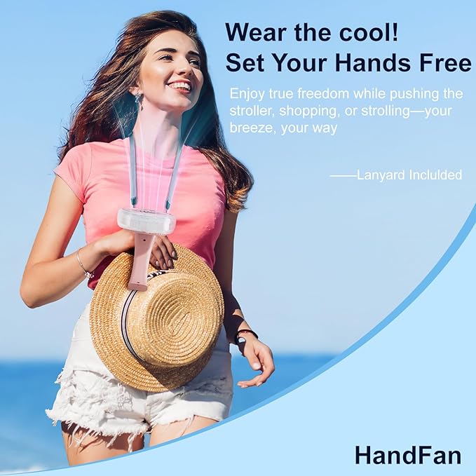 HandFan Upgraded Portable Handheld Misting Fan, Rechargeable Personal Mister Fan, Spray Water Mist Fans, Foldable Electric Mini Cooling Hand Fans for Summer Beach Travel Concerts Disney(Pink)
