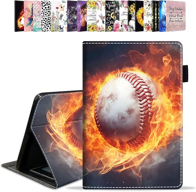 Case for Amazon Kindle Fire HD 10 Tablet 10.1 (9th/7th Generation 2019/2017 Release) - PU Leather Folio Case with Smart Auto Wake/Sleep African American Girl