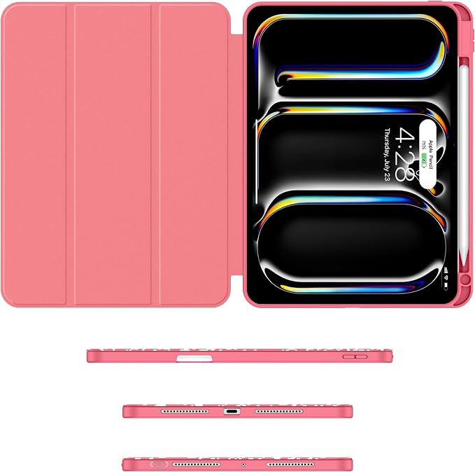 Soke Case for iPad Pro 11 Inch (M5 2025/M4 2024) - Book Black | Built-in Apple Pencil Slot Auto Sleep/Wake Lightweight Protective Cover