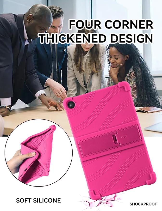 Case for T-Mobile REVVL Tab 2 10.1 Inch Tablet 2025 - Kid-Friendly Soft Silicone Cover with Adjustable Stand Compatible with T-Mobile REVVL Tab 2 5G 10.1 (Black)