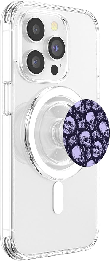 Emo Grunge Aesthetic Gothic Skull and Roses Goth Halloween PopSockets Standard PopGrip