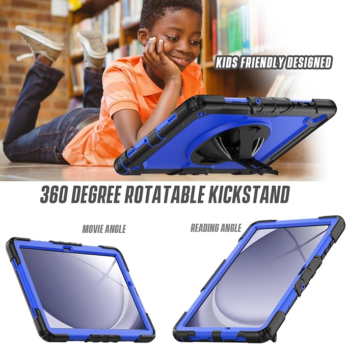 Case Compatible with Galaxy Tab A11 Plus 2026/ A9 Plus 2023 11-Inch Model SM-X230/SM-X236/SM-X238/SM-X210/SM-X216/SM-X218 with Screen Protector Pen Holder Stand Shoulder Strap Handle Grip