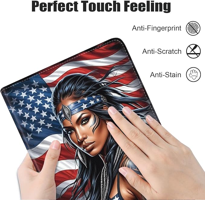 Case for Samsung Galaxy Tab A9 Plus 11 Inch 2023 Model (SM-X210/X216/X218) Premium PU Leather Stand Folio Cover with Auto Sleep/Wake Abstract Colorful Dog