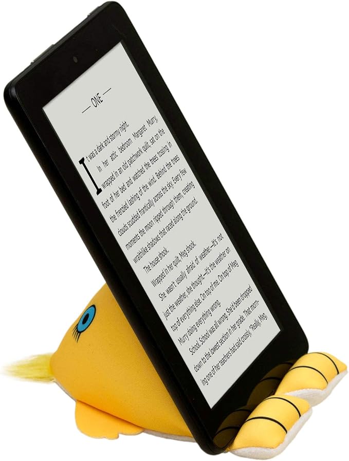 Plusheez Mobile Phone Holder | 2 in 1 Phone Stand with Micro Fibre Wipe | Screen Cleaner | Universal Phone Stand for Kids Children Adults | eReader/Kindle/Smartphone/Small Tablet Compatible (Bird)