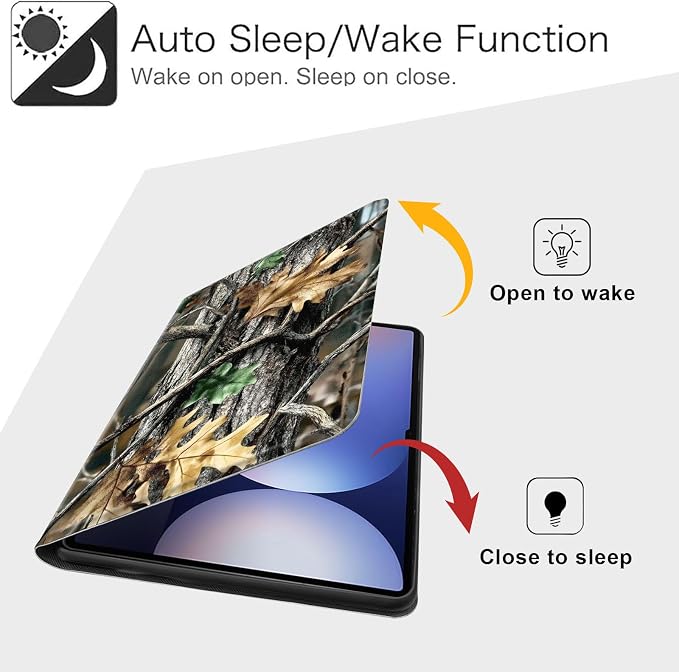 Case for Samsung Galaxy Tab A9 8.7-Inch 2023 Slim PU Leather Stand Cover with Auto Wake/Sleep Multi-Angle Viewing &amp Shockproof Adorable Bear