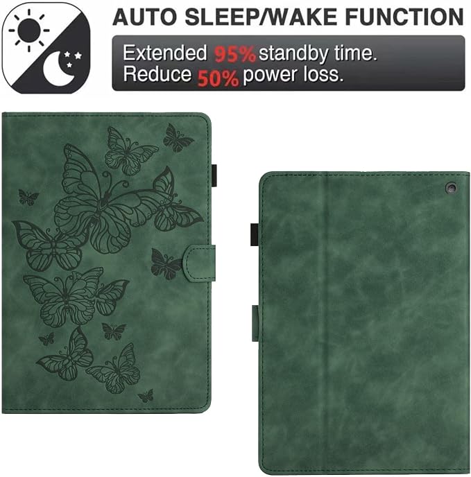 Case for Kindle Fire HD 10/10 Plus 13th/11th Generation 2023/2021 | PU Leather Folio Folding Stand Protective Cover for Fire HD 10.1 inch Tablet Auto Sleep Wake Hummingbird