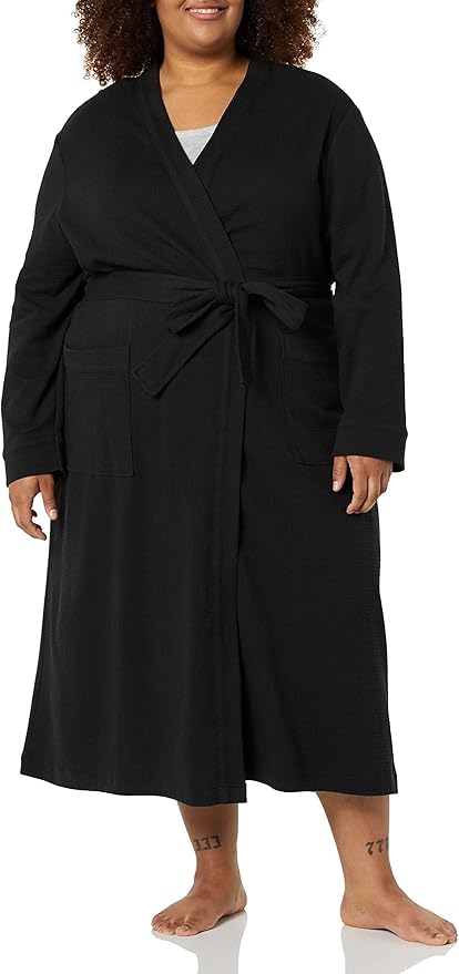 Amazon Essentials Women's Lightweight Waffle Full-Length Robe (Available in Plus Size)