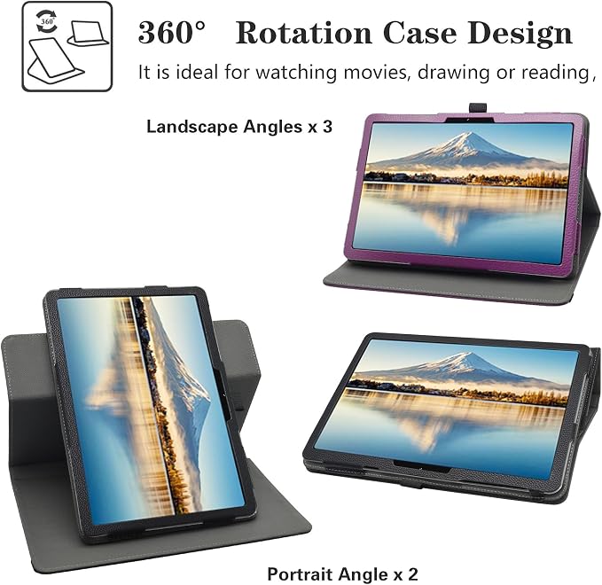 MAMA MOUTH for Raemond M70 Case360 Degree Rotary Stand with Creative Cover for Rebecco M70/Raemond M70 11 Tablet caseBlack