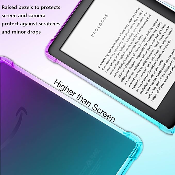 Clear Case for All-New Amazon Kindle Fire Max 11 Tablet (13th Generation 2023 Release) 11 Slim Lightweight Shell Transparent Soft TPU Back Shockproof Crystal Reinforced Corner Cover Clear