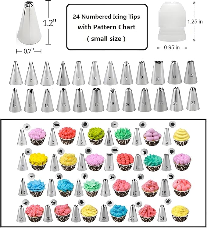 YOQXHY Cake Decorating Kit, 198 Pcs Baking Supplies
