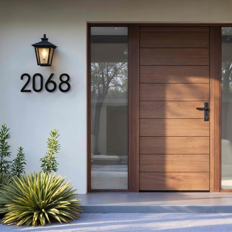6" Floating House Number for Outside, Metal Modern House Numbers, 3D Modern Mailbox Number, House Address Signs with Nail Kit, Waterproof and Rustproof (1)