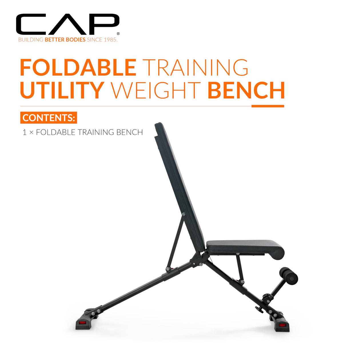 CAP Barbell Foldable Adjustable Weight Bench – Durable, Space-Saving, and Fully Adjustable for the Ultimate Home Gym Performance