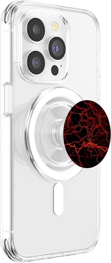 Red Lightning Abstract Textures Gift PopSockets PopGrip: Swappable Grip for Phones &amp Tablets