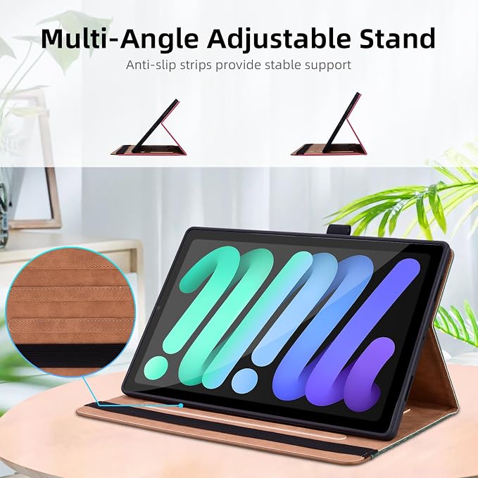 Case for iPad 9th 8th 7th Generation (2021/2020/2019) 10.2 InchiPad Air 3rd Generation PU Leather Cover Multi-Angle Viewing Stand with Card Pocket for ipad 9th Generation CaseBlack