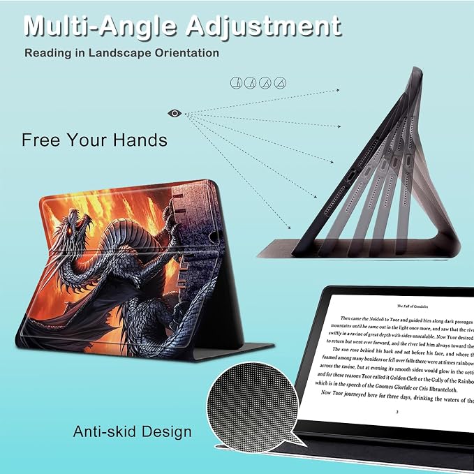 for 6 Kindle 2024 and 2022 (11th Generation) Case Slim Lightweight Smart Cover Case with Auto-Wake/Sleep for Kindle 2024Bald Eagle Flag