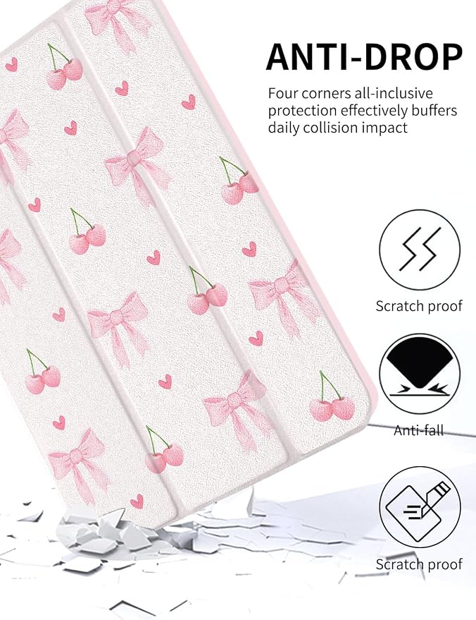 Case for iPad 9th/ 8th/ 7th Generation Case 10.2&amp10.5 Inch (2021/2020/2019 Release) Slim Lightweight Soft Trifold Back Cover with Pencil Holder &amp Auto Sleep/Wake CoverBeige Checkered