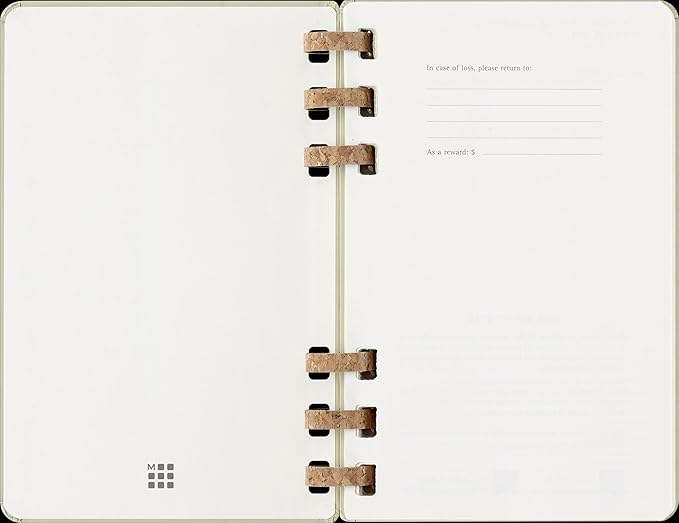 Moleskine Spiral 12 Month 2025 Solar Year Planner, Hard Cover, Large (5" x 8.25"), Kiwi, 200 pages
