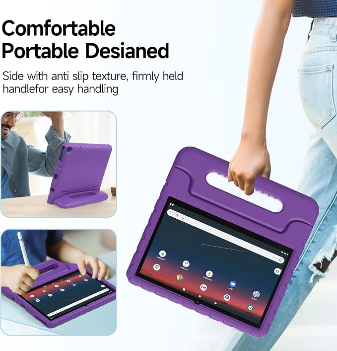 Kids Case for Onn 10.1 2022 Gen3 ShockproofHandle StandBlue | Kid‑friendlyLight Weight Shock Proof Cover CASE for Walmart Onn 10.1 Gen 3 tablet 2022 ReleaseModel:100071485