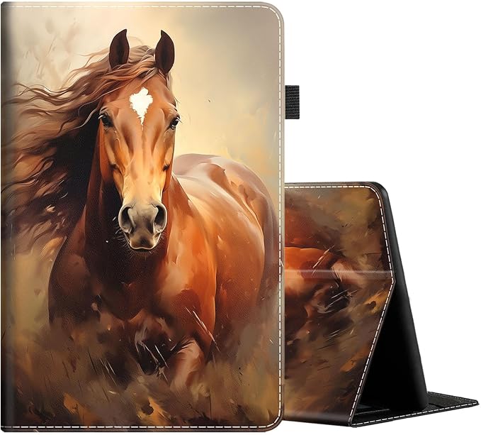Case for All-New Amazon Fire HD 10 and 10 Plus Tablet (13th/11th Generation 2023/2021 Release) 10.1 Multi-Angle Smart Stand Cover Auto Sleep/Wake Skull and Fire
