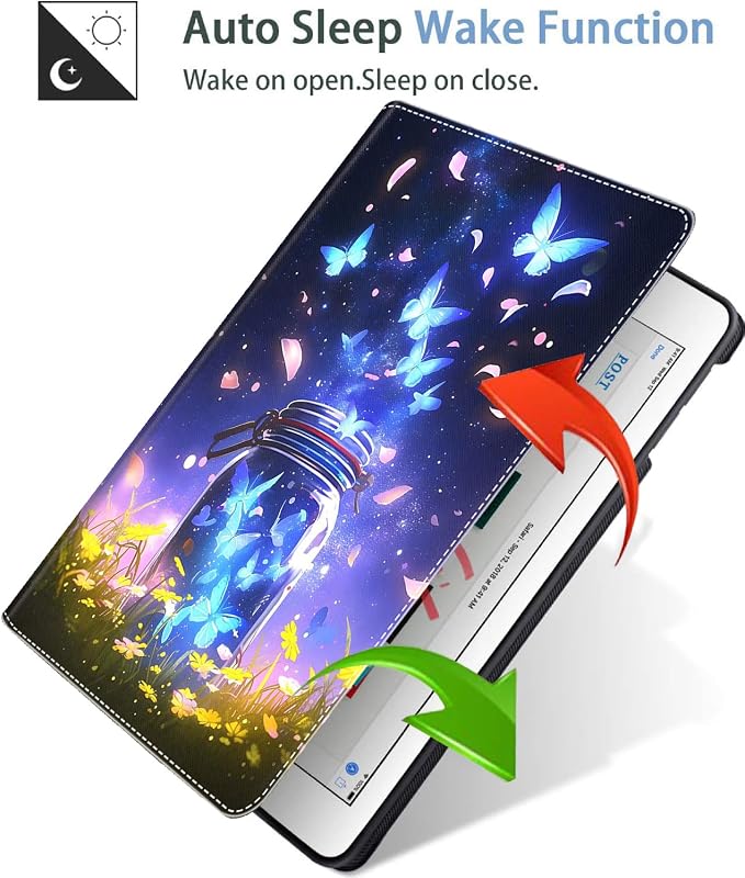 Case for iPad (A16) 11th Generation 11 Inch (2025) iPad 10th Generation 10.9 Inch (2022)，Slim Fit Foldable Standing Cover Case with Auto Sleep/Wake Retro Moth