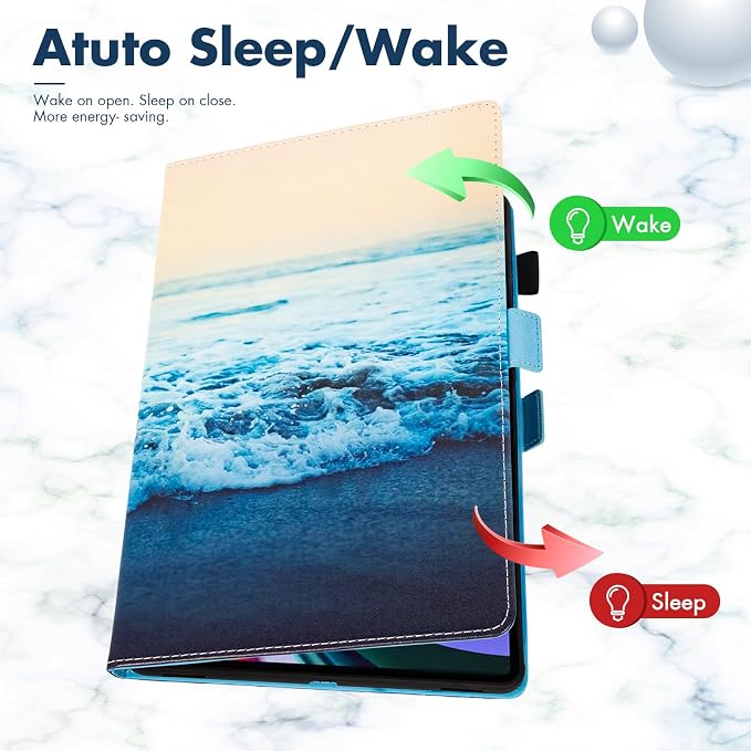 Dteck Wallet Case for Galaxy Tab S10+/S9+/S7 FE/S8+/S7 Plus 12.4 Tablet Premium PU Leather Folding Stand Auto Wake/Sleep Pen Holder Case with Hummingbirds