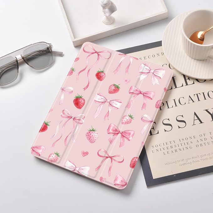 Joyland Brown Leopard Floral for iPad 6th/5th Generation 9.7 Inch 2018/2017Air 2/Air 1 CaseBuilt-in Pencil Holder with Shockproof Cover Transparent Back Shell Auto Wake/SleepBlack