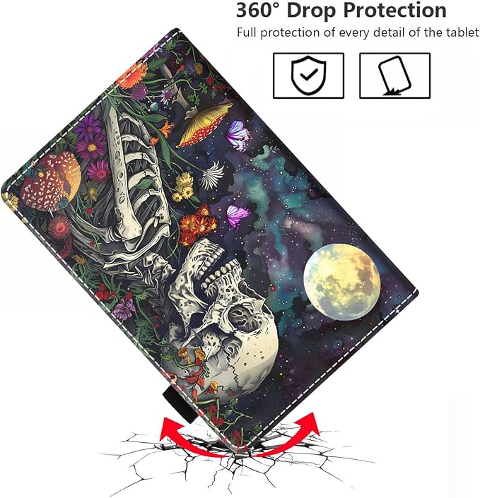 Case for Amazon Kindle Fire 7 Tablet (9th/7th Generation 2019/2017 Release 7 Display) with Card Slot &amp Auto Sleep/Wake - Slim Folding Stand Folio Cover - African Women