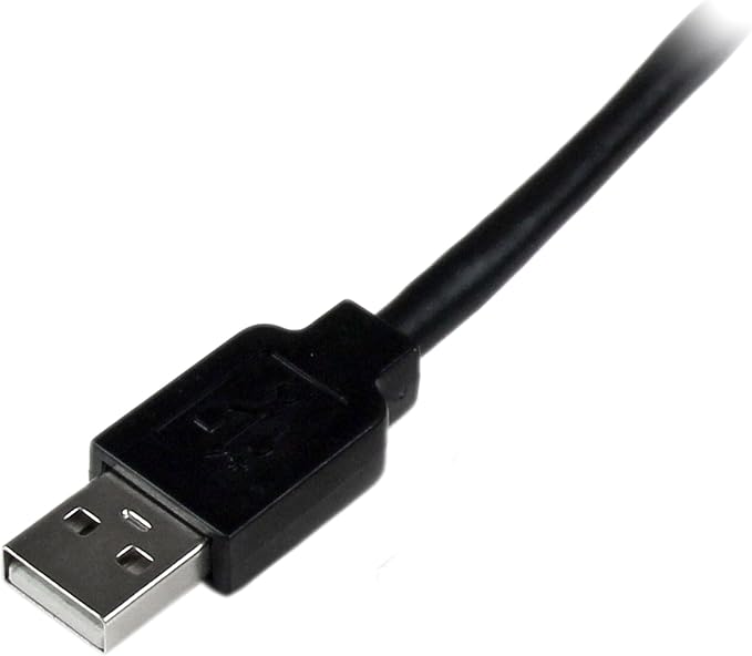 StarTech 30ft Active USB 2.0 Cable USB-A to USB-B Black (USB2HAB30AC) | Printer cable Cord Extension Male to Male Built-in equalizing chip for 30ft USB 2.0 connections