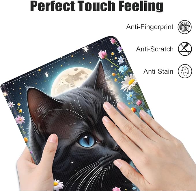Case for Samsung Galaxy Tab A9 Plus 11 Inch 2023 Model (SM-X210/X216/X218) Premium PU Leather Stand Folio Cover with Auto Sleep/Wake Abstract Colorful Dog