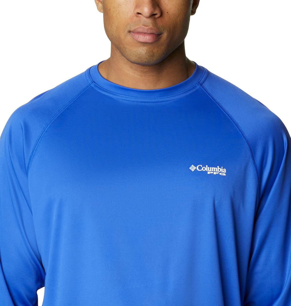 Columbia Men's Terminal Tackle Long Sleeve Shirt, Tanzanite/White Logo, 4X Tall
