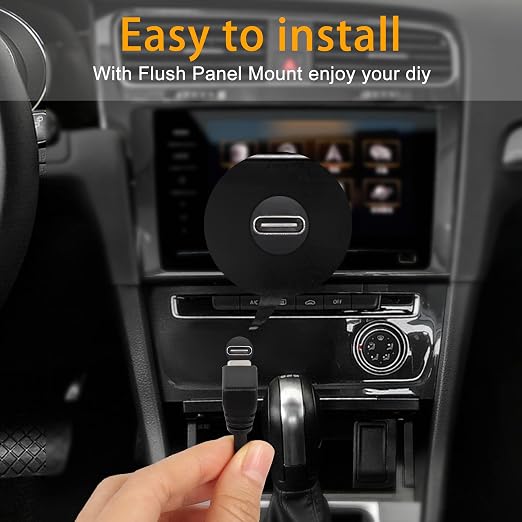 QIANRENON 90 Degree Angle USB C Flush Panel Mount Cable USB Type C 2.0 Female to Male Right Angle Waterproof Extension Cable Threaded to Dashboard or Panel 30cm/11.8 in (UP&ampDown Bend)