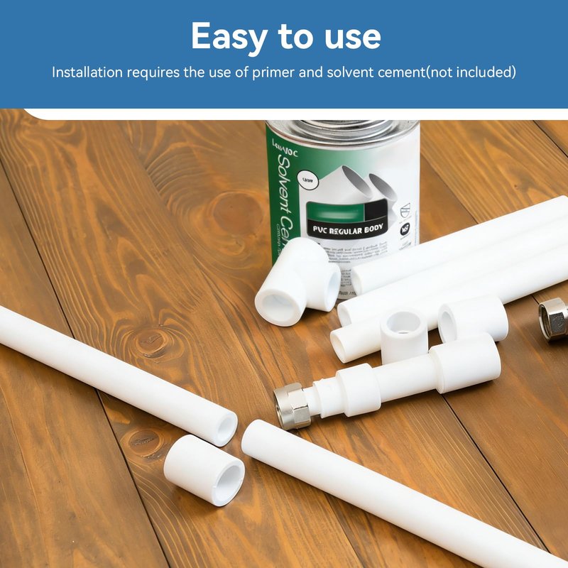 9 Pack 3/4 Inch White PVC Pipe Coupling, Socket x Socket, Schedule 40 Heavy Duty Slip Connectors for DIY Garden Support, Sprinkler System (0.75Inch)