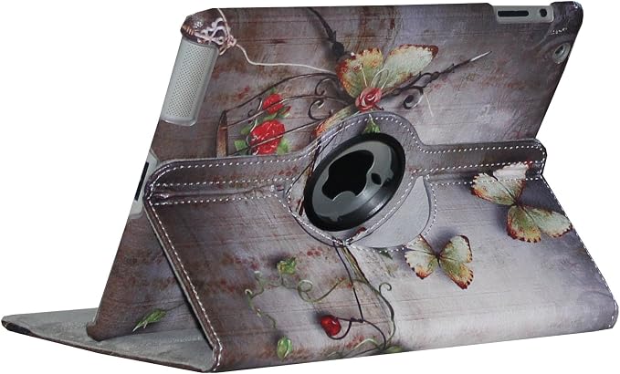 Case for iPad 9.7 2018/2017 Rotating Stand Smart Magnetic Auto Wake Up/Sleep Cover for A1893 A1954 A1822 A1823 MP2G2LL/A MP2J2LL/A MPGT2LL/A MPGW2LL/A MP2F2LL/A MP2H2LL/A (Crocodile)
