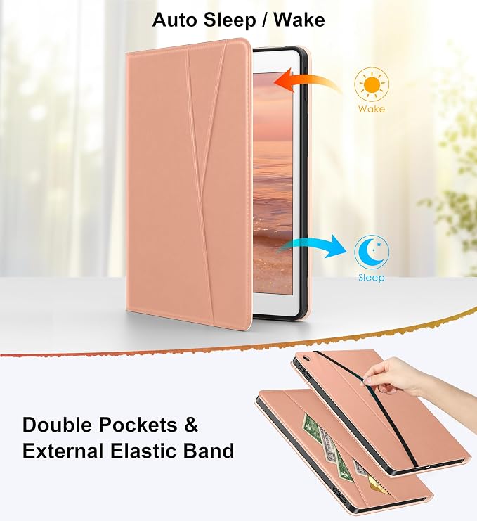 DTTO for iPad 9th/8th/7th Gen Case 10.2 Inch (2021/2020/2019) Brown | 360 Degree Rotating Premium Faux Leather Folio Stand Cover with Pencil Holder Auto Sleep/Wake Multiple Angles Hand Strap