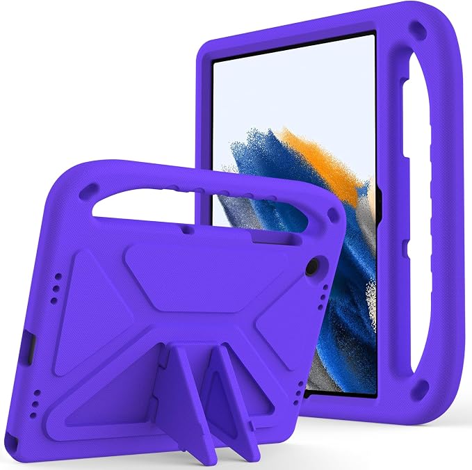 Galaxy Tab A9+ Case Kids Friendly EVA Rubber Stand Handle Grip Shockproof Protective Lightweight Cute Case Cover for Galaxy Tab A9 Plus 11 SM-X210 X215 X217 - Black
