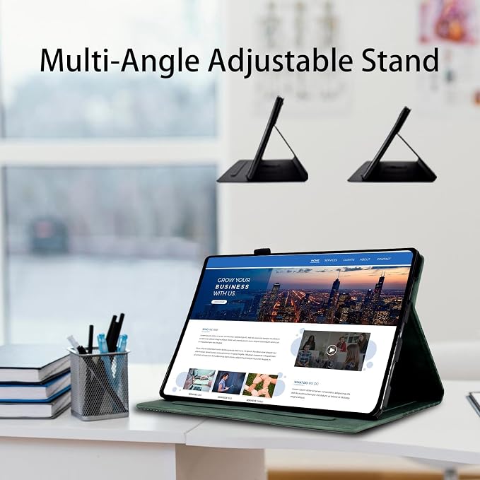 Case for Lenovo Tab M11/Tab K11 LTE 11 2024 Cover (Model:TB330FU) Magnetic PU Leather Folio Adjustable Stand Case Foldable Card Holder Multi-Angle Lenovo Tab M11Black
