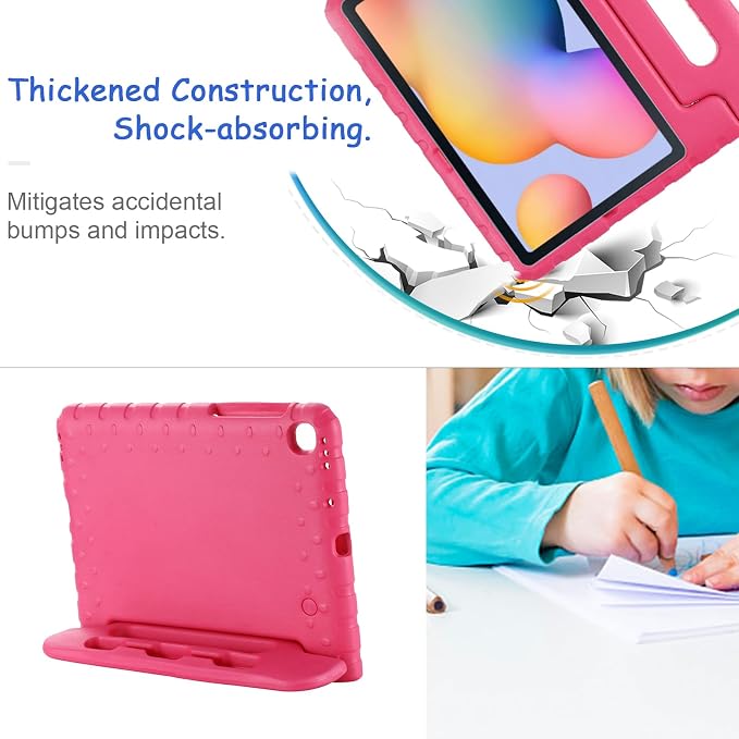 Kids Case for Samsung Galaxy Tab S10 FE Plus 13.1 (2025) Techcircle Handle Stand Light EVA Foam Bumper Protective Rugged Drop Protection Child Proof Cover Black