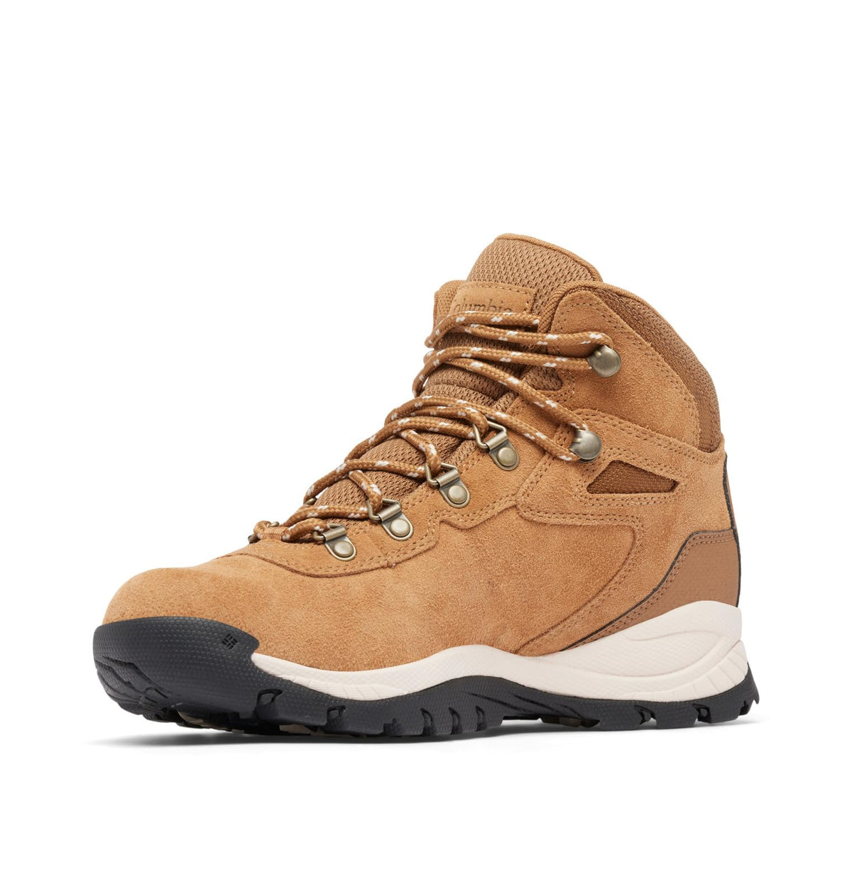 Columbia Womens Newton Ridge Plus Waterproof Amped, Elk/Dark Stone, 6 Wide